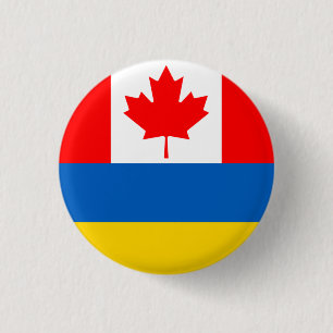 Canada Ukraine 3 Cm Round Badge
