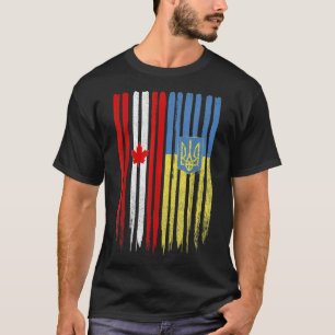 Canada Ukraine Canadian Ukrainian Flag T-Shirt