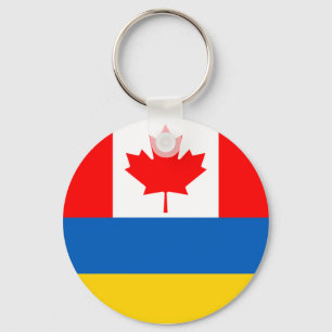 Canada Ukraine  Key Ring