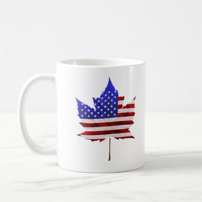 Canada /  USA Cups Mugs Custom US Canada Souvenirs (Left)