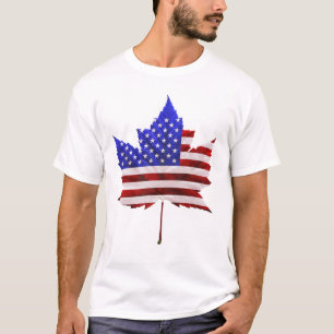 Canada USA Shirt US CAnada Souvenir T-shirt Men's