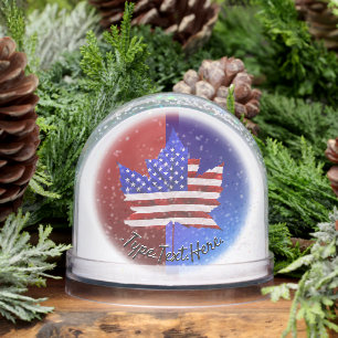 Canada USA Snow Globe Personalized Snow Globes