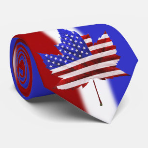 Canada USA Ties Personalise US / Canada Neckties