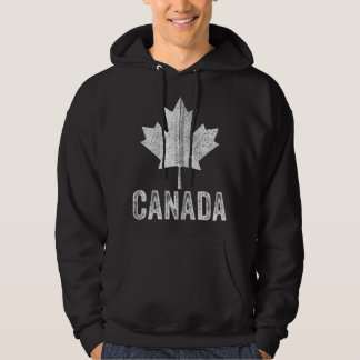 CANADA Vintage Canadian Flag Leaf Maple Pride Men  Hoodie