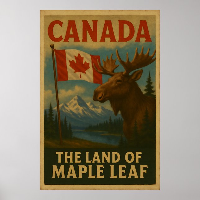 Canada Vintage Travel Art Poster (Front)