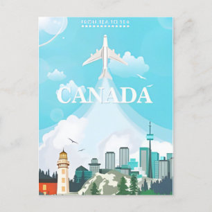 Canada Vintage Travel lighthouse retro alberta Postcard