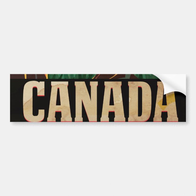 Canada Vintage Travel Poster Bumper Sticker (Front)