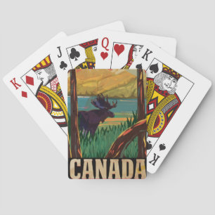 Canada Vintage Travel Poster Playing Cards