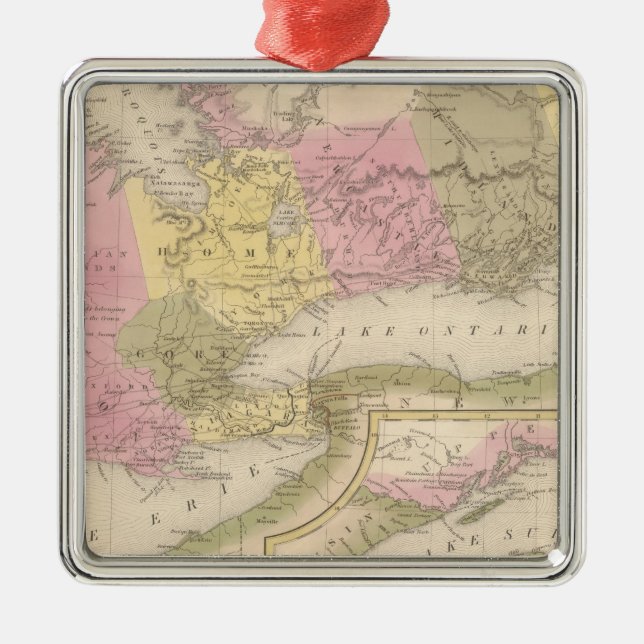 Canada West 2 Metal Tree Decoration (Front)
