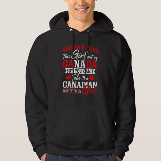 Canada Women Canadian Girl Canada Day Hoodie (Front)