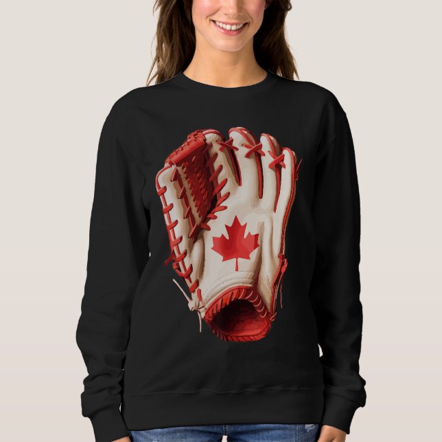 Canada Women Men Baseball Sweatshirt (Front)