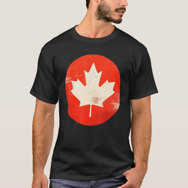 Canada Women Men Vintage Flag T-Shirt (Front)