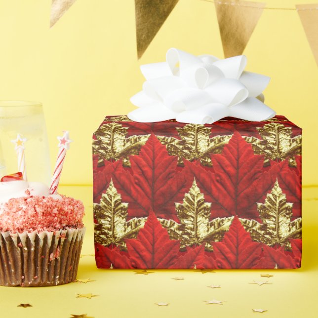 Canada Wrapping Paper Canada Maple Leaf Paper (Birthday Party)