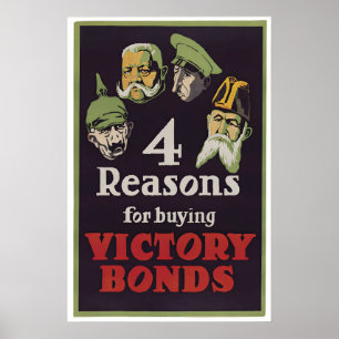 Canada WWI Propaganda Poster Victory Bonds