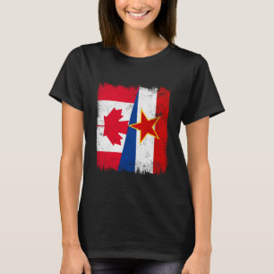 Canada Yugoslavia Half Flag Canadian Yugoslavian H T-Shirt