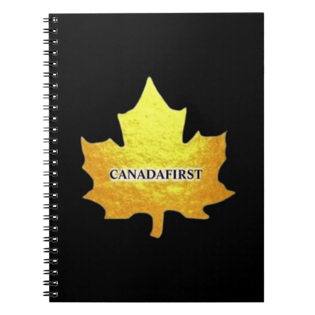 CANADAFIRST GOLD MAPLE LEAF  NOTEBOOK (Front)