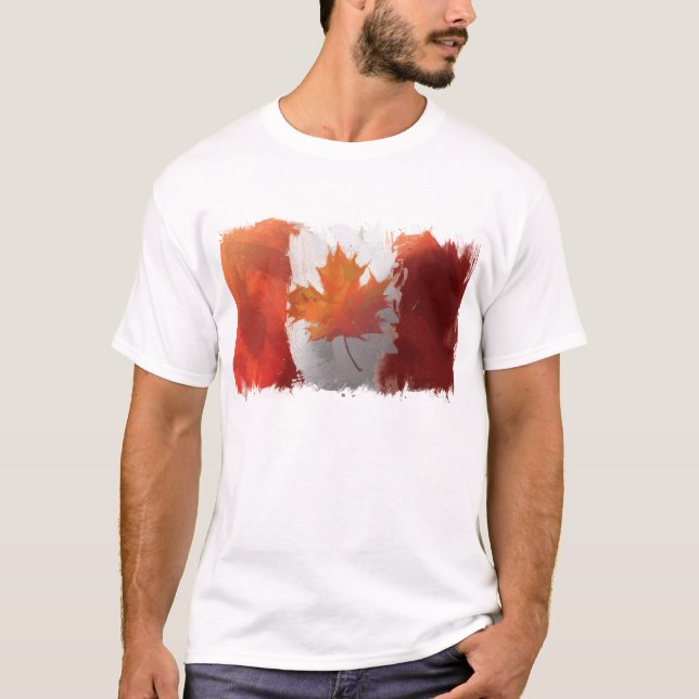 Canada's flag Men's Basic T-Shirt (Front)