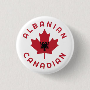 Canadian Albanian  Roots 3 Cm Round Badge