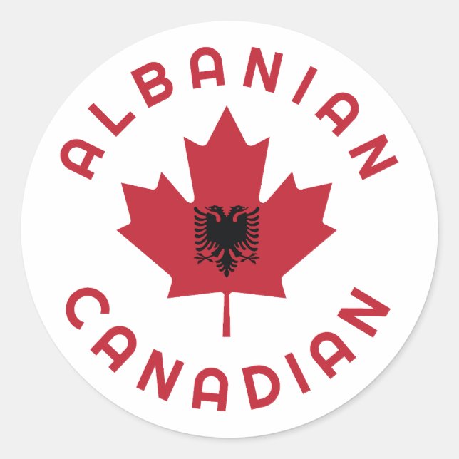Canadian Albanian  Roots Classic Round Sticker (Front)