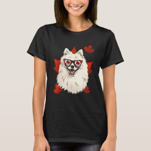 Canadian American Eskimo Maple Tree Leaf Canada Fl T-Shirt