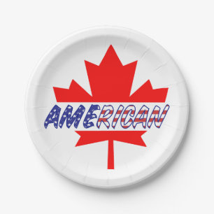 Canadian American Pride Paper Plate