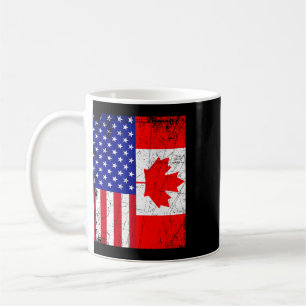 Canadian American Shirt Usa Canada Flag 4th Of Jul Coffee Mug