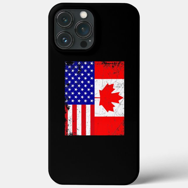 Canadian American USA Canada Flag 4th of July  Case-Mate iPhone Case (Back)