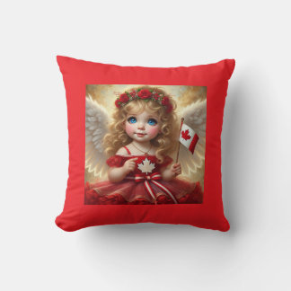 Canadian Angel Throw Pillow