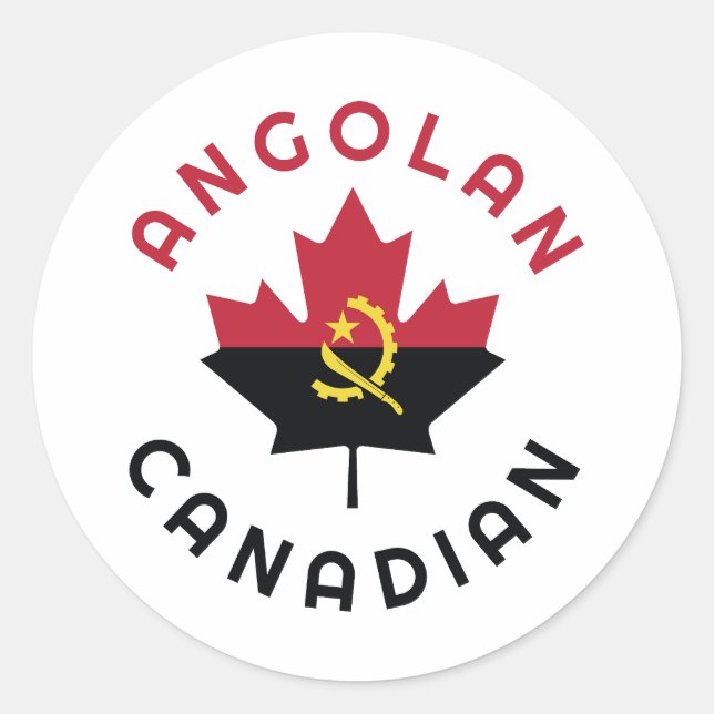 Canadian Angolan  Roots Classic Round Sticker (Front)
