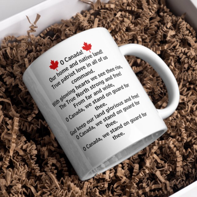 Canadian Anthem and Maple Leaf Coffee Mug (Creator Uploaded)