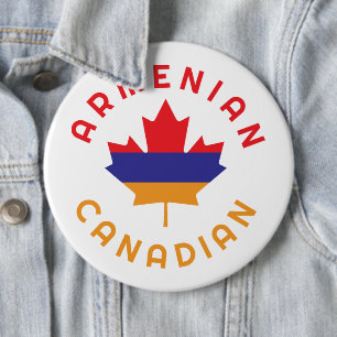 Canadian Armenian Roots 6 Cm Round Badge