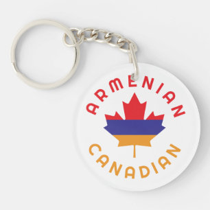 Canadian Armenian Roots Key Ring