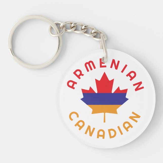 Canadian Armenian  Roots Key Ring (Front)