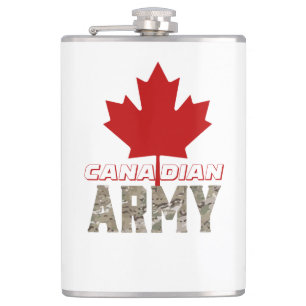 Canadian Army Design T-Shirt Hip Flask