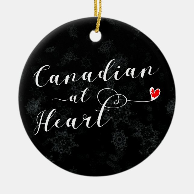 Canadian At Heart, Christmas Tree Ornament (Front)