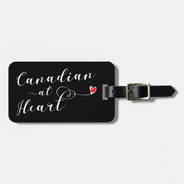Canadian At Heart Luggage Tag Template, Canada (Front Horizontal)