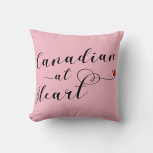 Canadian At Heart Throw Cushion, Canada Cushion