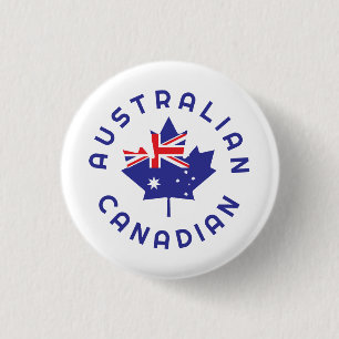 Canadian Australian Roots 3 Cm Round Badge