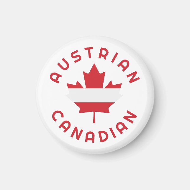 Canadian Austrian   Roots Magnet (Front)