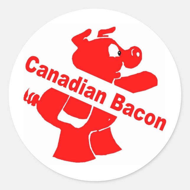 Canadian Bacon Classic Round Sticker (Front)