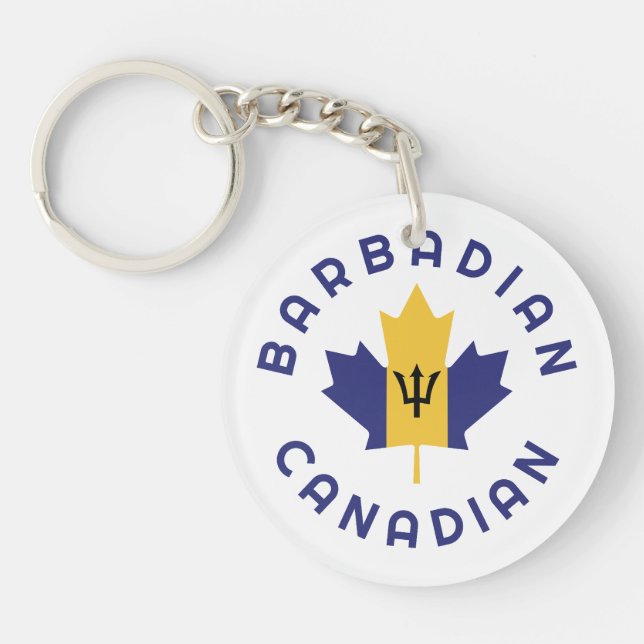 Canadian Barbadian Roots Key Ring (Front)