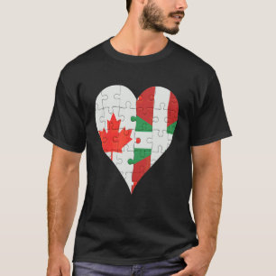 Canadian Basque Flag Heart T-Shirt