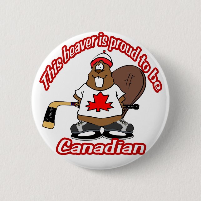 Canadian Beaver Button (Front)