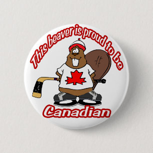 Canadian Beaver Button