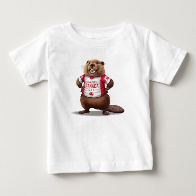 Canadian Beaver Canada Day Baby T-Shirt (Front)