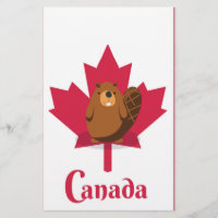Canadian beaver cartoon travel poster