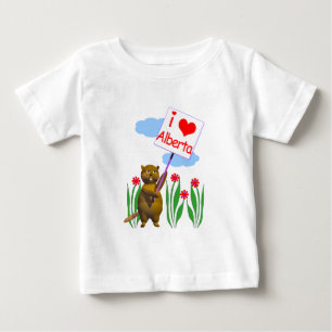 Canadian Beaver Loves Alberta Baby T-Shirt