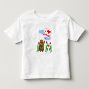 Canadian Beaver Loves Ontario Toddler T-Shirt