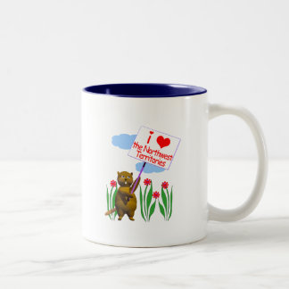 Canadian Beaver Loves the Northwest Territories Two-Tone Coffee Mug