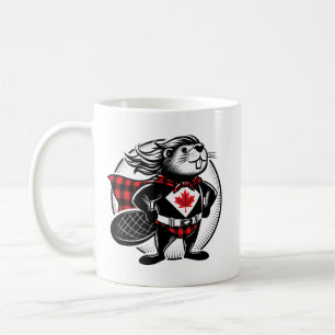 Canadian Beaver Lumberjack Buffalo Plaid Coffee Mug